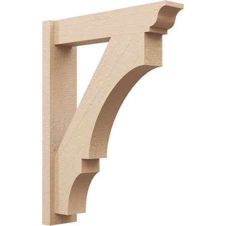 Ekena Millwork 6-in W x 26-in D x 34-in H Balboa Trad Rough Cedar Woodgrain TimberThane Outlooker, Primed Tan OUTUR060X26X34BOA04RCPR